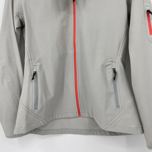 Merrell Quest Jacket Womens Size S Protect Light Gray Coral Full Zip Softshell - Picture 8 of 12